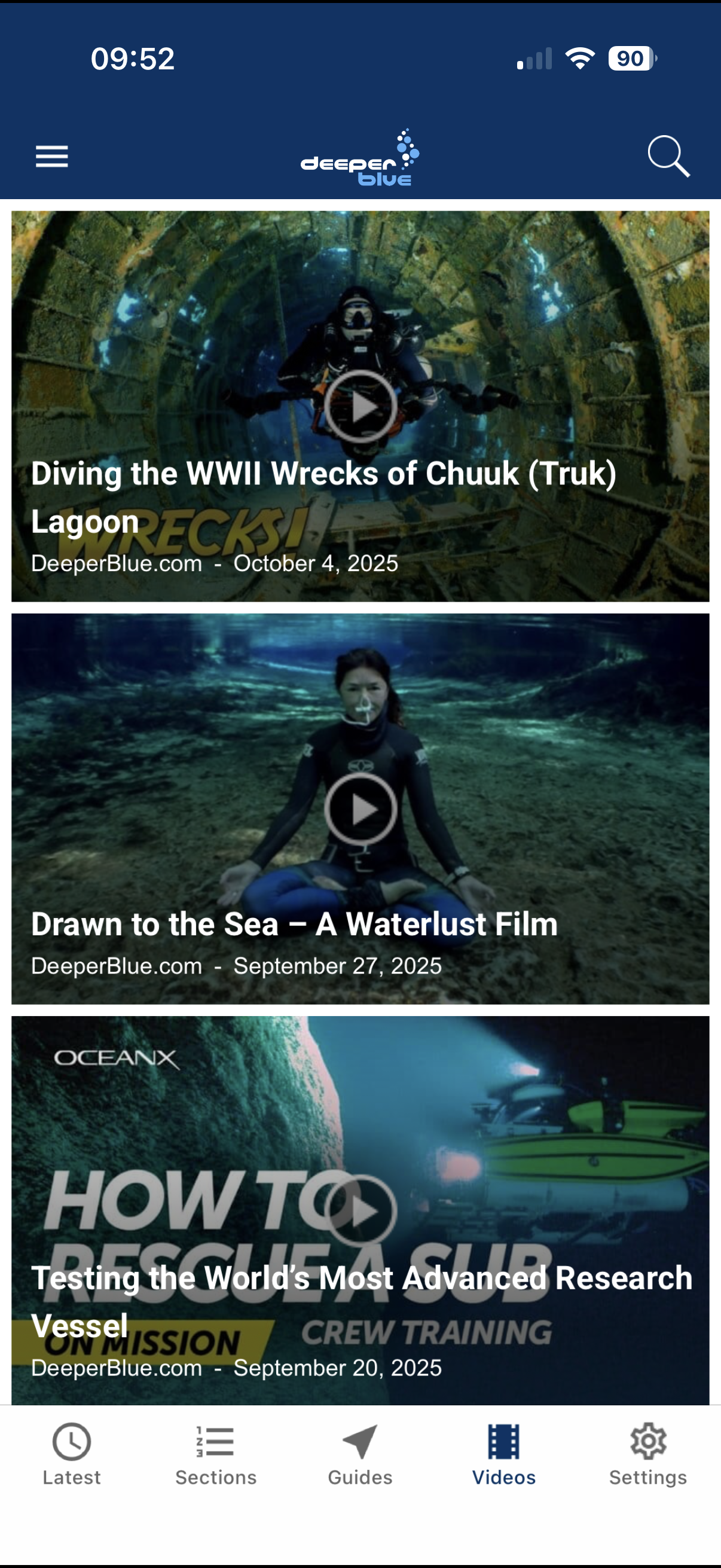 DeeperBlue App Videos